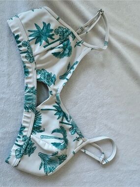 Beach Riot Soort Tropical Palm Print Sports Bra